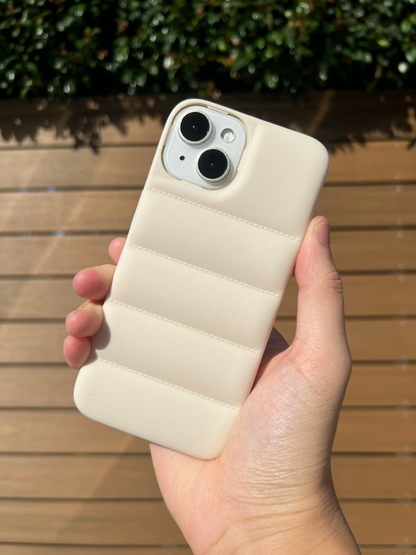 Crème White Puffer Case