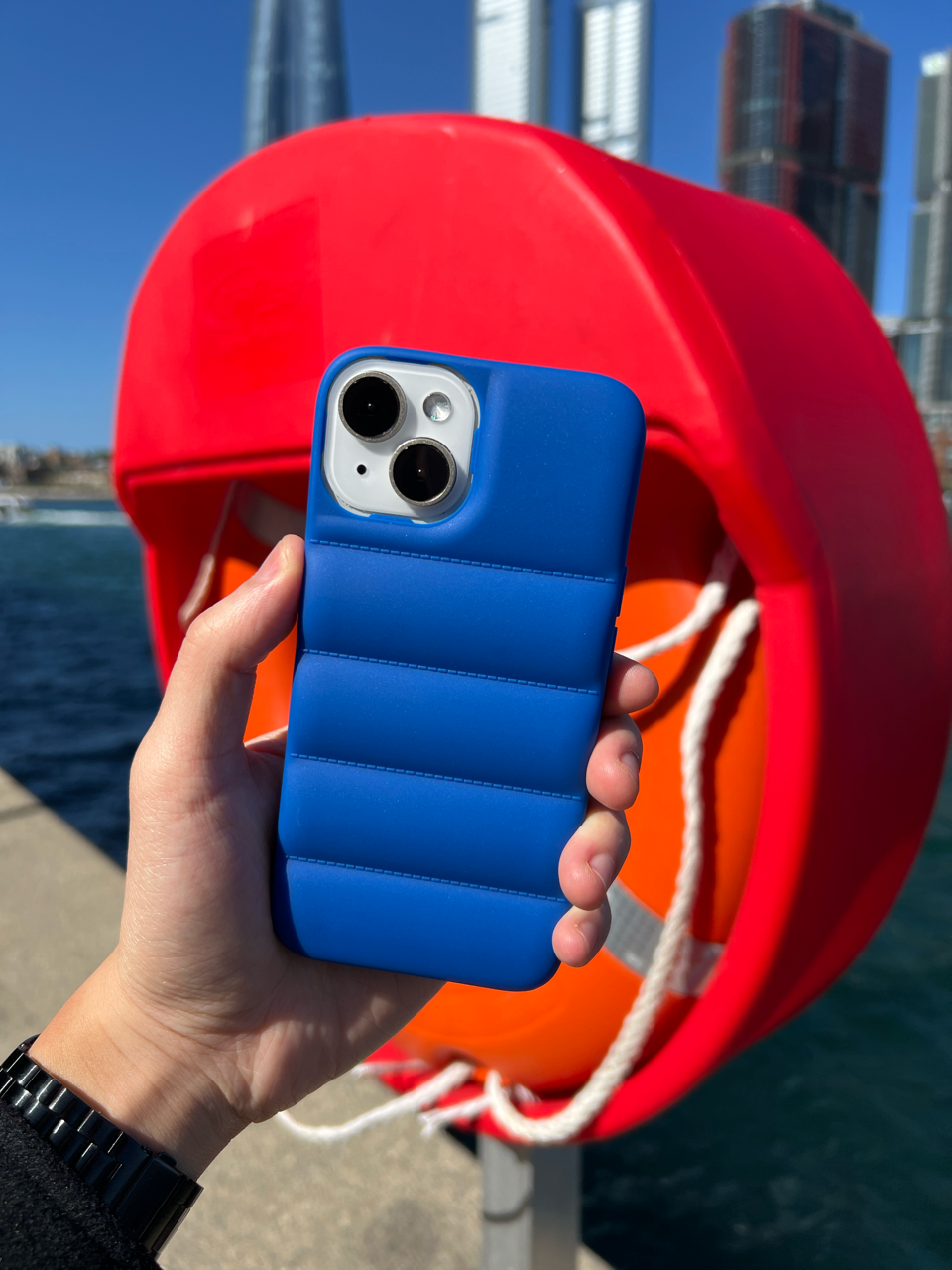 Ocean Blue Puffer Case